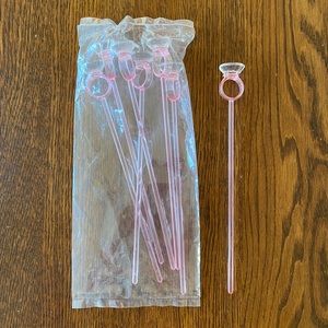 Engagement Ring Cocktail Stirrers